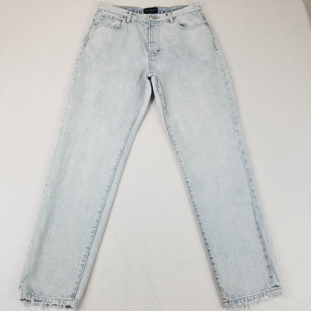 Lucky Brand Jeans Womens 6 28R Light Wash Drew Mom High Rise Tapered Denim Pants - Picture 15 of 15